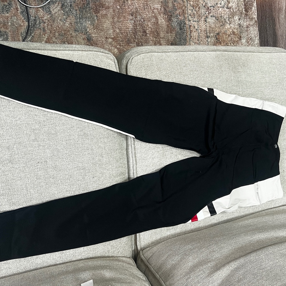 Savvi racing stripe leggings